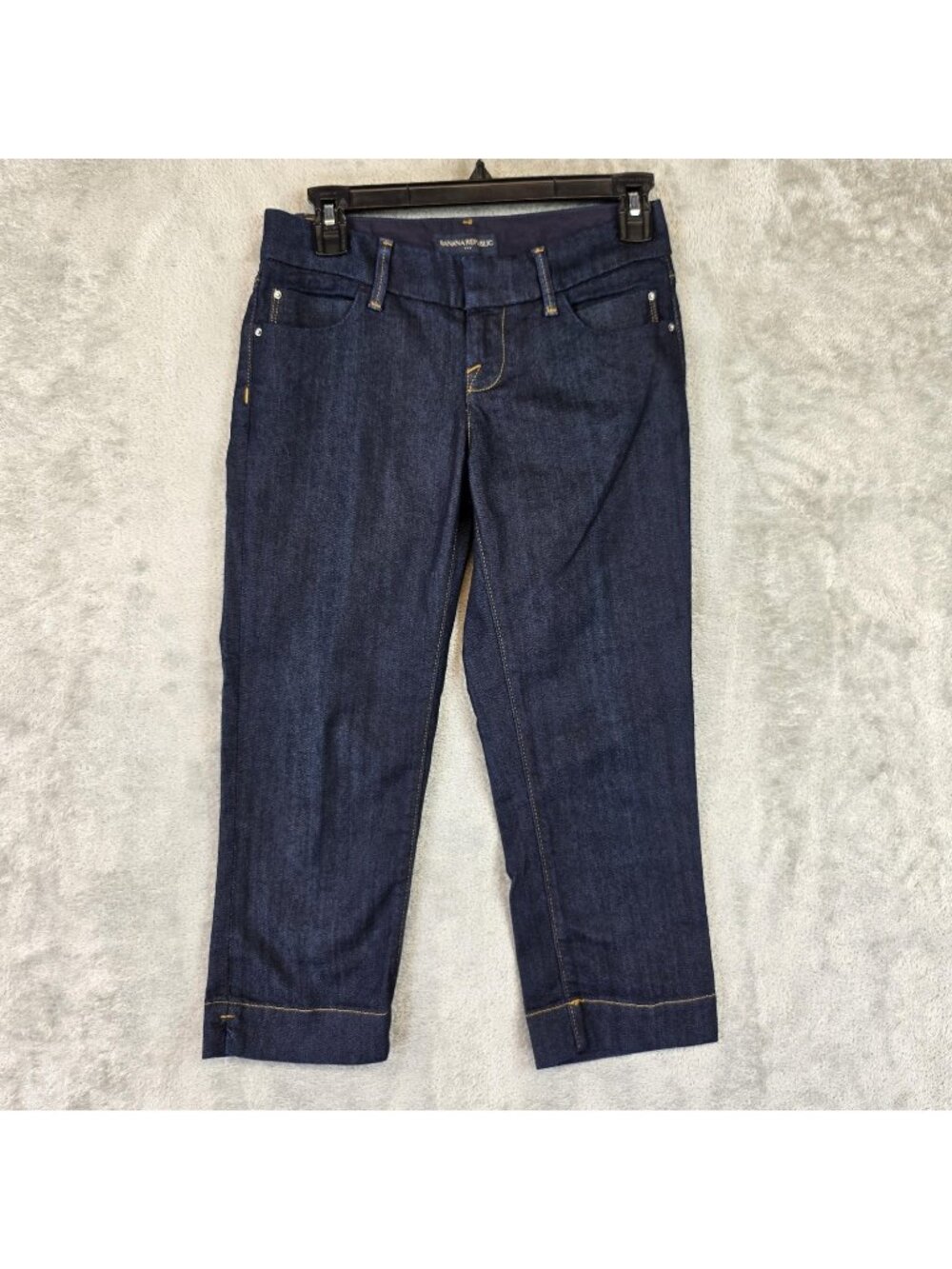 Banana Republic Capri Jeans Womens 25/0 Blue Dark Wash Low Rise Straight